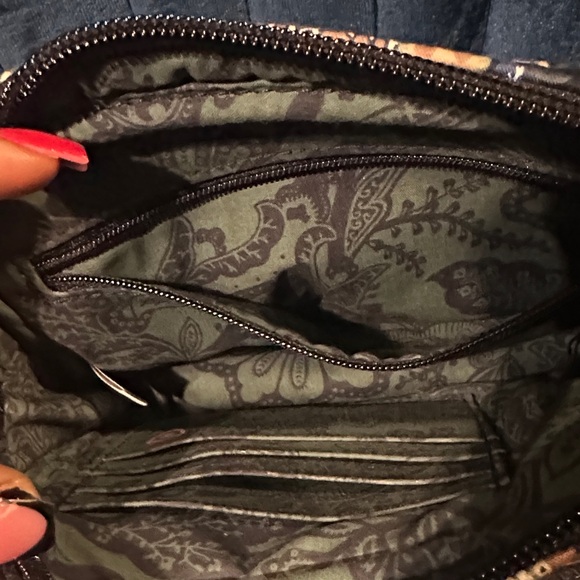 Vera Bradley Women's Crossbody Bag - Black and Blue Floral - Picture 3 of 4